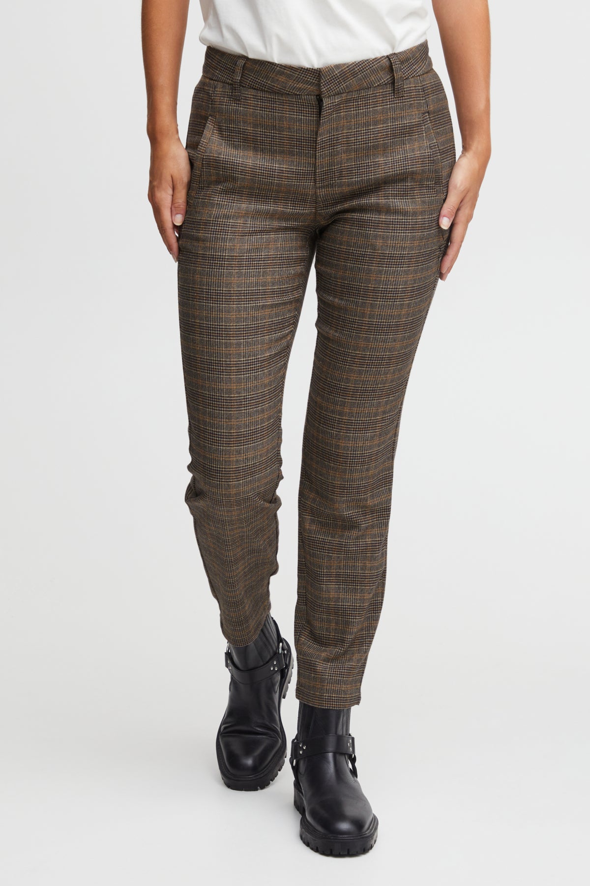 PZBINDY HW Check Pants Ankel length