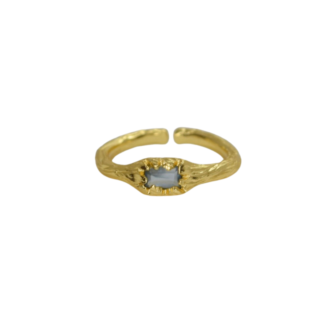 Ring - Chloe Blue forgyldt