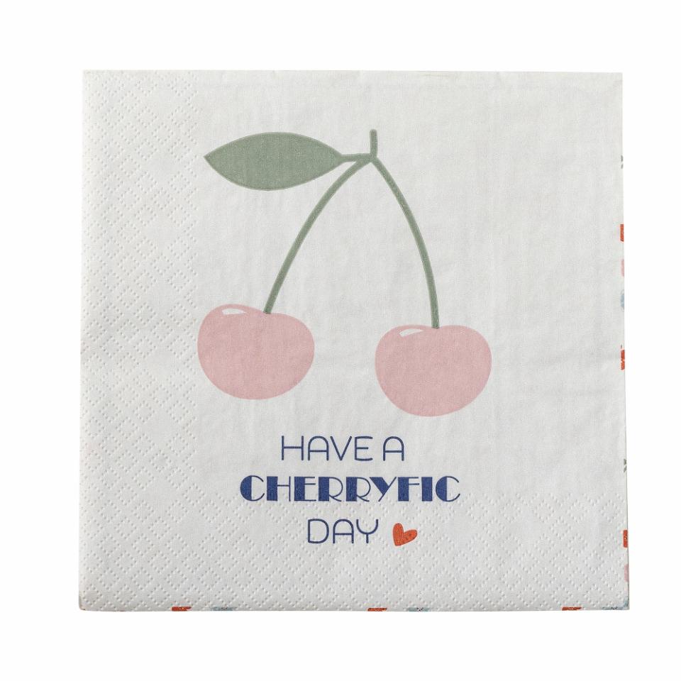 Cherry Serviet, Rosa, Mix, Papir