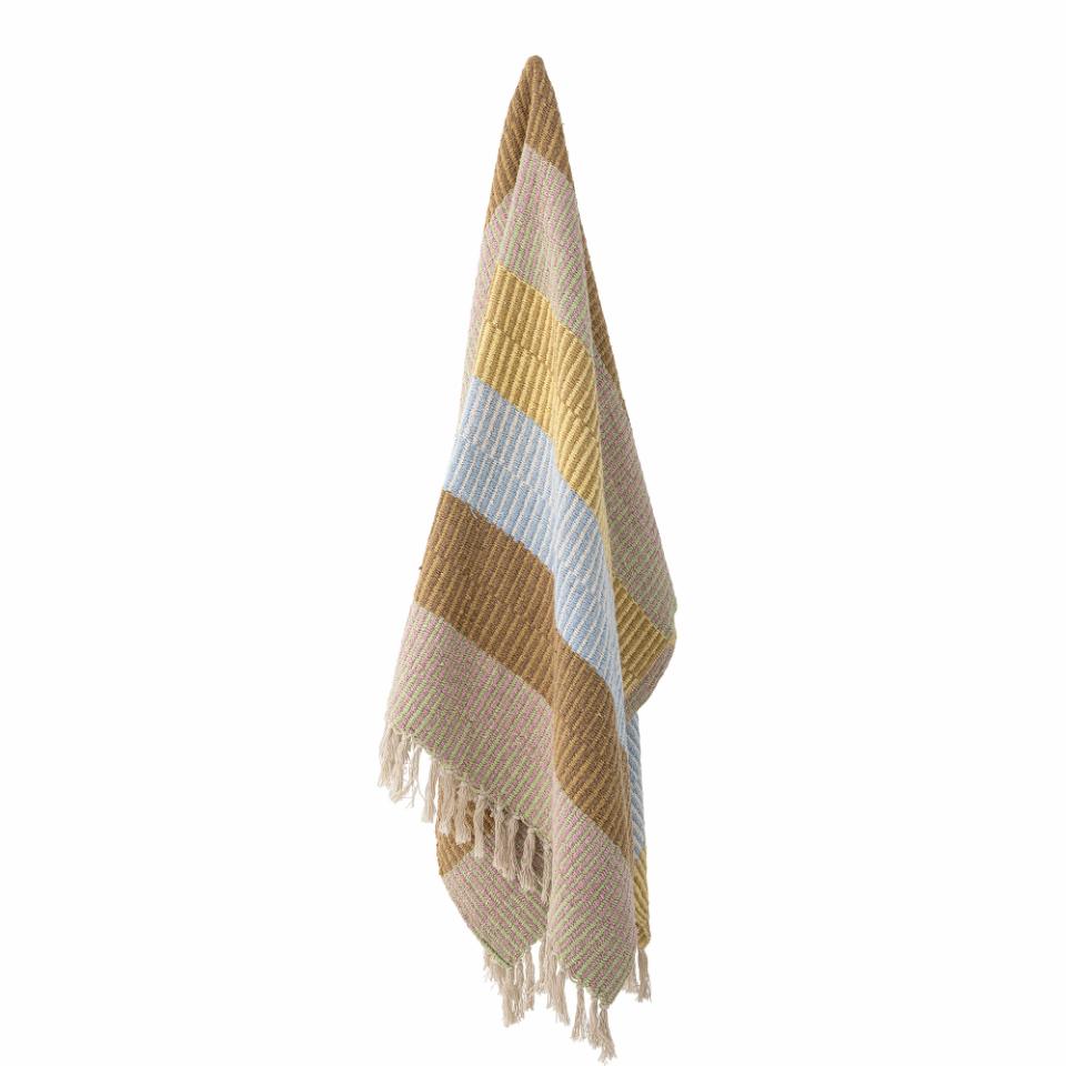 Isnel Plaid, Gul, Genanvendt Bomuld