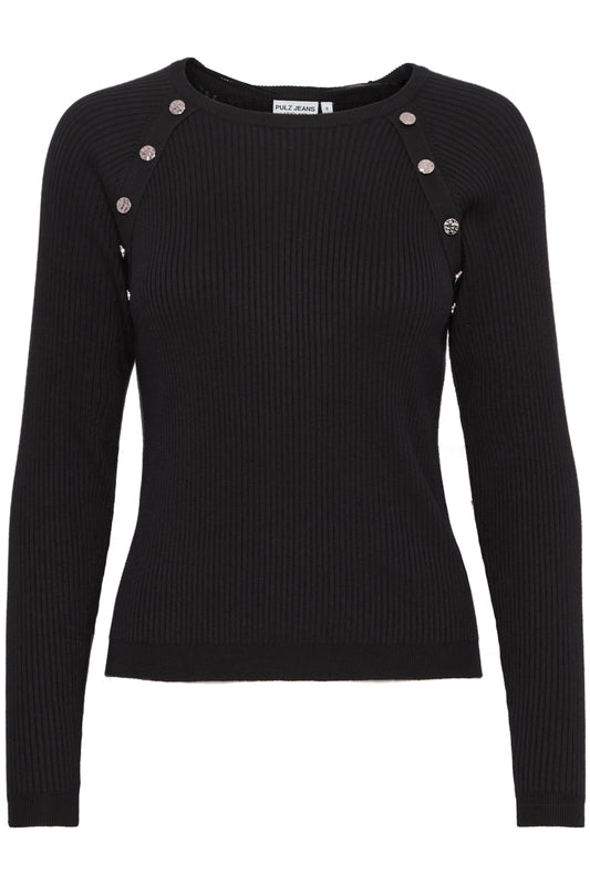 SARA Rib Button Pullover