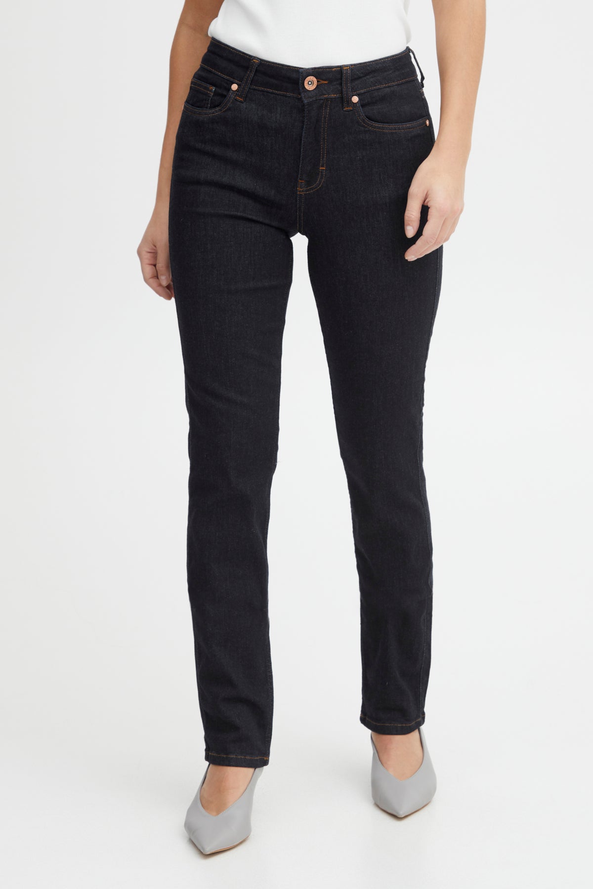 PZEMMA HW Jeans Straight Leg Slim st