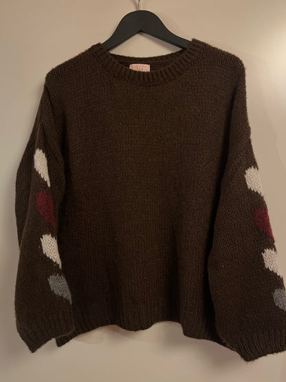 Knitwear with hearts