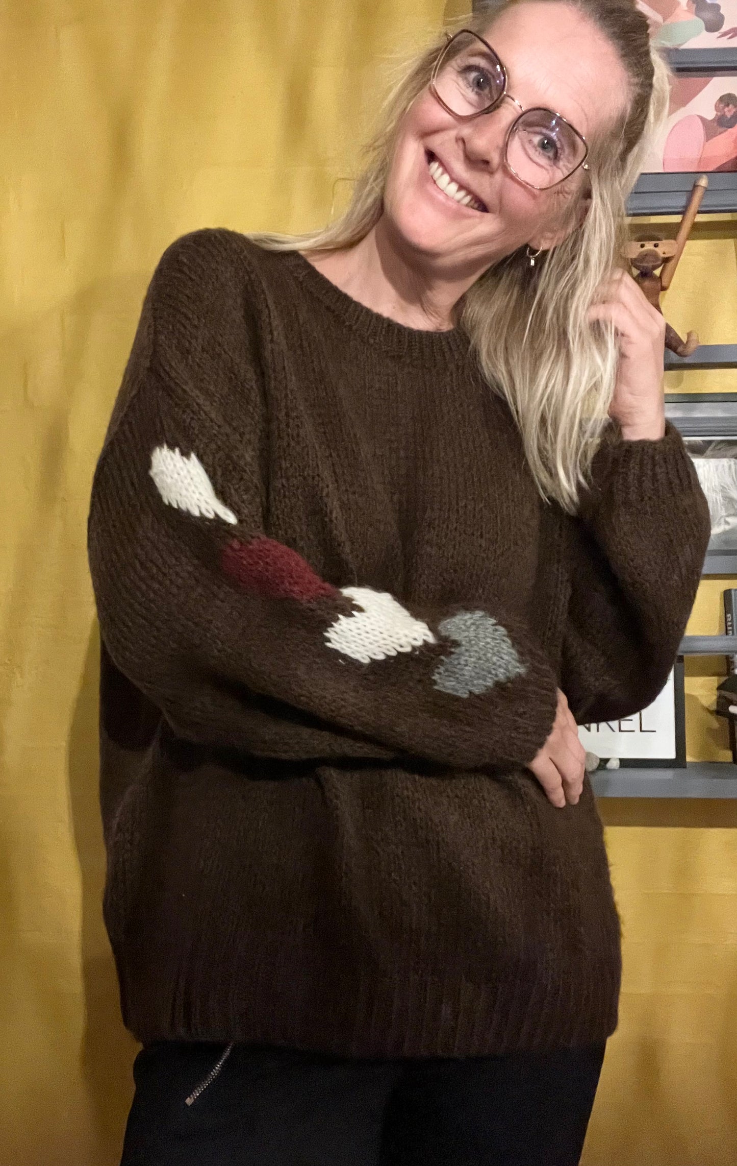 Knitwear with hearts