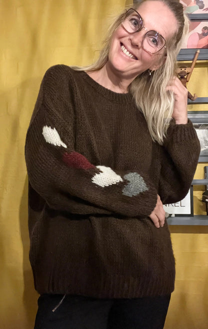 Knitwear with hearts
