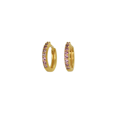 Øreringe - Diana Pink forgyldt