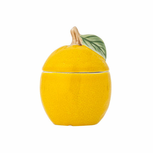 Limone Krukke m/låg, Gul, Stentøj