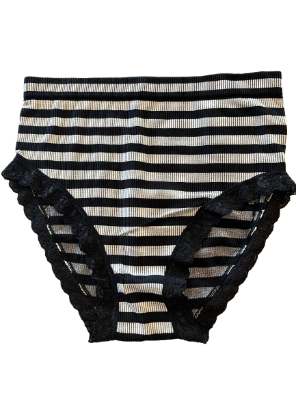 ISA stripe rib midi panties lace